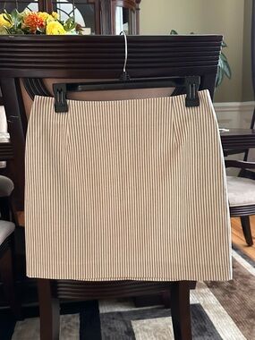 Theory White and Black Pinstripe Mini Skirt.New!!!